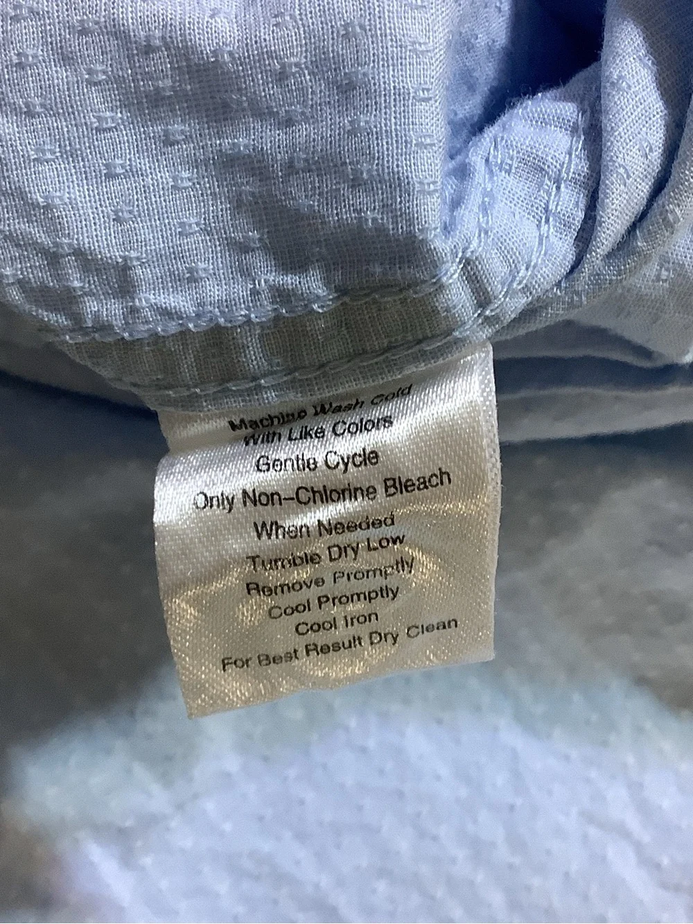 James Campbell Classic Puckered Light Blue Men's Button-Up Shirt